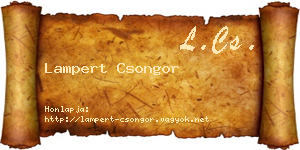 Lampert Csongor névjegykártya