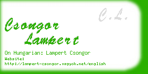 csongor lampert business card